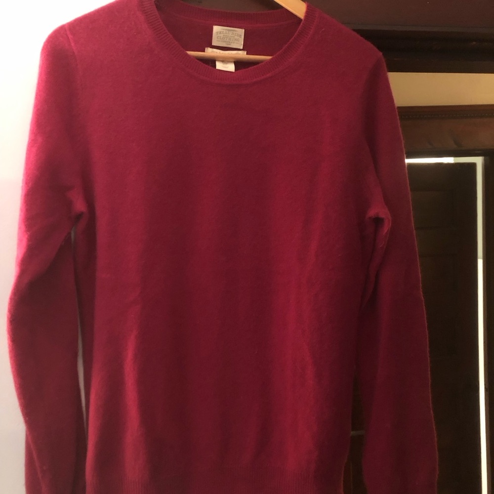 Telluride Clothing Crewneck Cashmere Sweater in Deep Wine